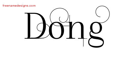 Decorated Name Tattoo Designs Dong Free Lettering