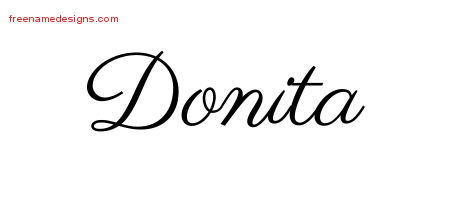 Classic Name Tattoo Designs Donita Graphic Download