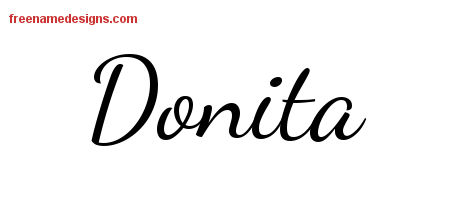 Lively Script Name Tattoo Designs Donita Free Printout