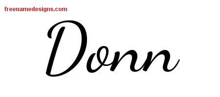 Lively Script Name Tattoo Designs Donn Free Download