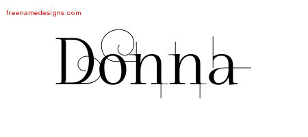 Decorated Name Tattoo Designs Donna Free