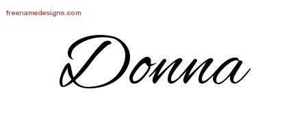Cursive Name Tattoo Designs Donna Download Free