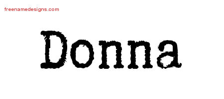Typewriter Name Tattoo Designs Donna Free Download