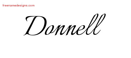 Calligraphic Name Tattoo Designs Donnell Free Graphic