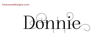 Decorated Name Tattoo Designs Donnie Free Lettering