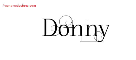 Decorated Name Tattoo Designs Donny Free Lettering