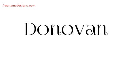 Vintage Name Tattoo Designs Donovan Free Printout