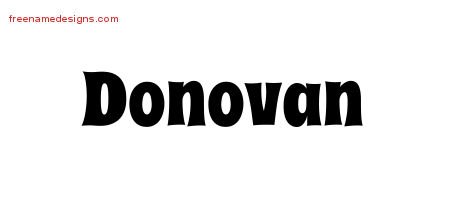 Groovy Name Tattoo Designs Donovan Free