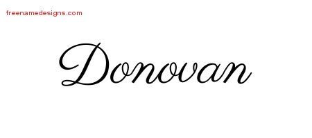 Classic Name Tattoo Designs Donovan Printable