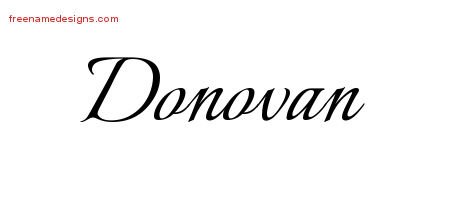 Calligraphic Name Tattoo Designs Donovan Free Graphic