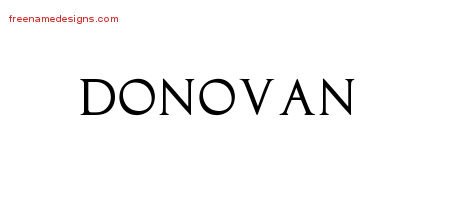 Regal Victorian Name Tattoo Designs Donovan Printable