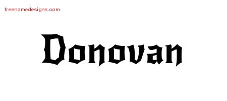 Gothic Name Tattoo Designs Donovan Download Free