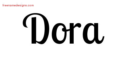 Handwritten Name Tattoo Designs Dora Free Download
