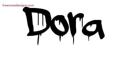 Graffiti Name Tattoo Designs Dora Free Lettering