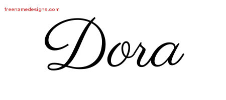 Classic Name Tattoo Designs Dora Graphic Download