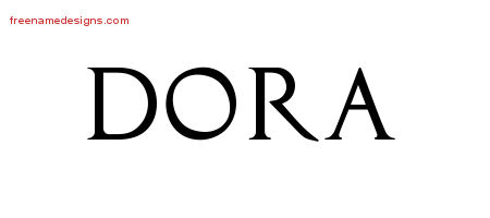 Regal Victorian Name Tattoo Designs Dora Graphic Download