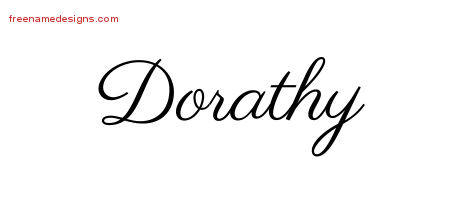 Classic Name Tattoo Designs Dorathy Graphic Download