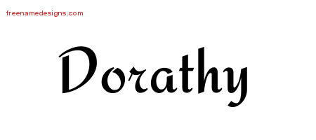 Calligraphic Stylish Name Tattoo Designs Dorathy Download Free