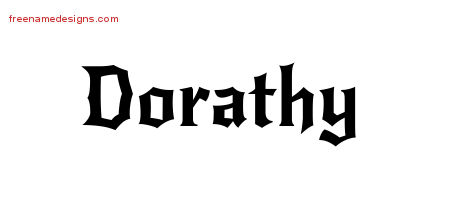 Gothic Name Tattoo Designs Dorathy Free Graphic
