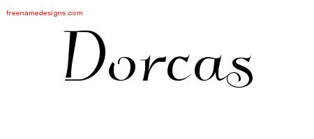 Elegant Name Tattoo Designs Dorcas Free Graphic