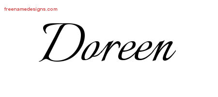 Calligraphic Name Tattoo Designs Doreen Download Free