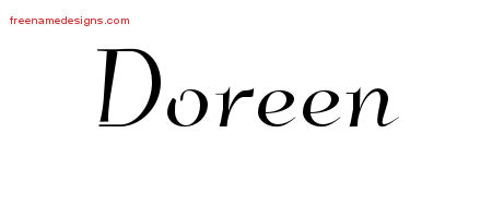 Elegant Name Tattoo Designs Doreen Free Graphic