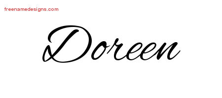 Cursive Name Tattoo Designs Doreen Download Free