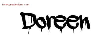 Graffiti Name Tattoo Designs Doreen Free Lettering