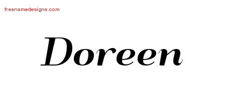 Art Deco Name Tattoo Designs Doreen Printable