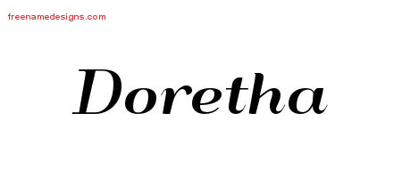 Art Deco Name Tattoo Designs Doretha Printable