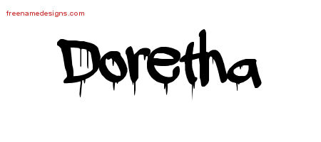 Graffiti Name Tattoo Designs Doretha Free Lettering