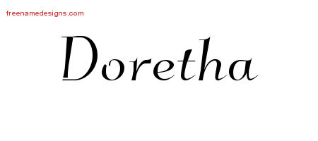 Elegant Name Tattoo Designs Doretha Free Graphic