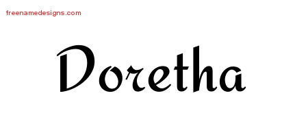 Calligraphic Stylish Name Tattoo Designs Doretha Download Free