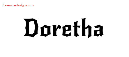 Gothic Name Tattoo Designs Doretha Free Graphic