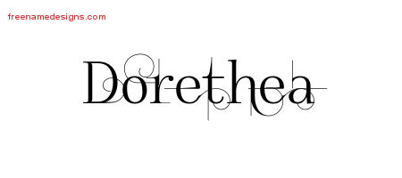 Decorated Name Tattoo Designs Dorethea Free