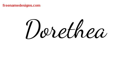 Lively Script Name Tattoo Designs Dorethea Free Printout