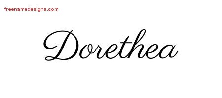 Classic Name Tattoo Designs Dorethea Graphic Download