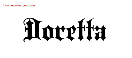 Old English Name Tattoo Designs Doretta Free