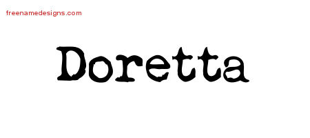 Vintage Writer Name Tattoo Designs Doretta Free Lettering