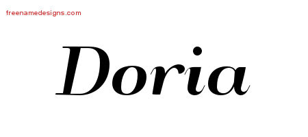 Art Deco Name Tattoo Designs Doria Printable