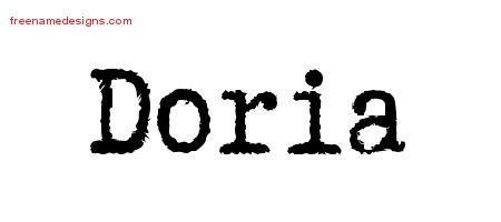 Typewriter Name Tattoo Designs Doria Free Download