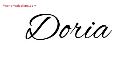 Cursive Name Tattoo Designs Doria Download Free