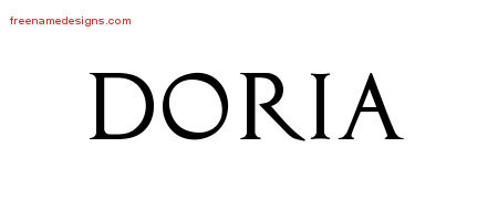 Regal Victorian Name Tattoo Designs Doria Graphic Download