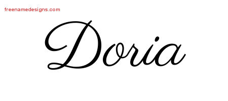 Classic Name Tattoo Designs Doria Graphic Download
