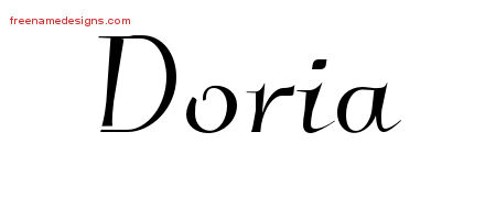 Elegant Name Tattoo Designs Doria Free Graphic