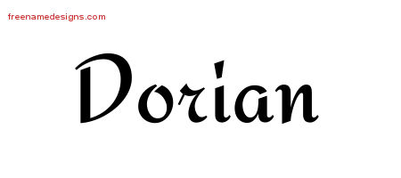 Calligraphic Stylish Name Tattoo Designs Dorian Download Free