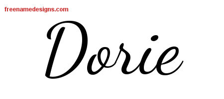 Lively Script Name Tattoo Designs Dorie Free Printout