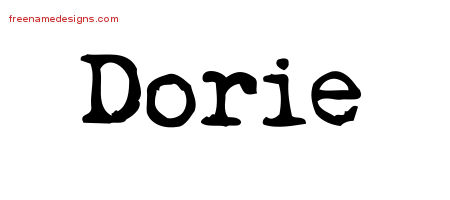 Vintage Writer Name Tattoo Designs Dorie Free Lettering