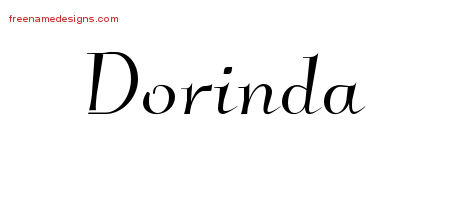 Elegant Name Tattoo Designs Dorinda Free Graphic