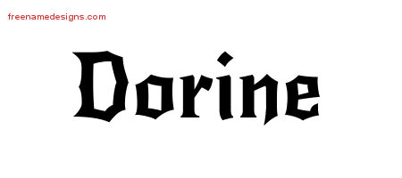 Gothic Name Tattoo Designs Dorine Free Graphic